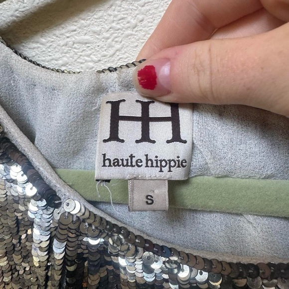 Haute Hippie Silver Sequin mini dress - Picture 6 of 11